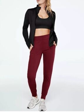 PINK Active Ultimate High Waist Full Length Jogger NWT Burgundy